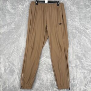Reebok Tan Nylon Spandex Jogger Track Pants Mens Athletic Lounge Large